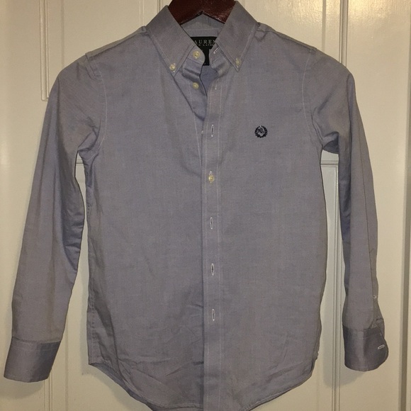 boys blue dress shirt 10 Lauren by Ralph Lauren - Picture 4 of 5